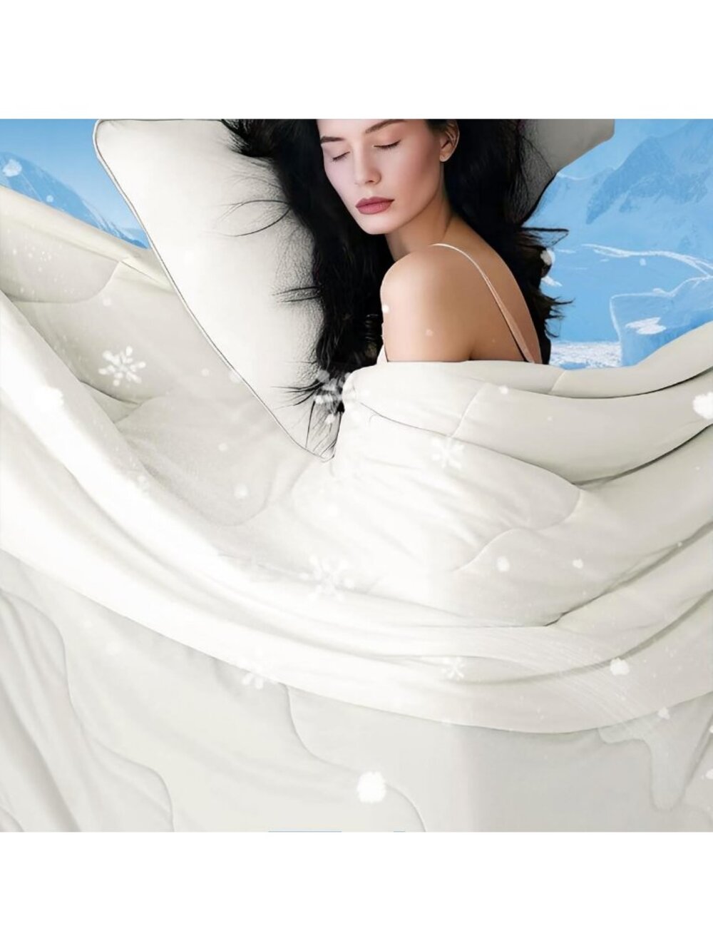 Cooling Comforter Queen Size - Lightweight, Breathable Blanket for Hot Sleepers